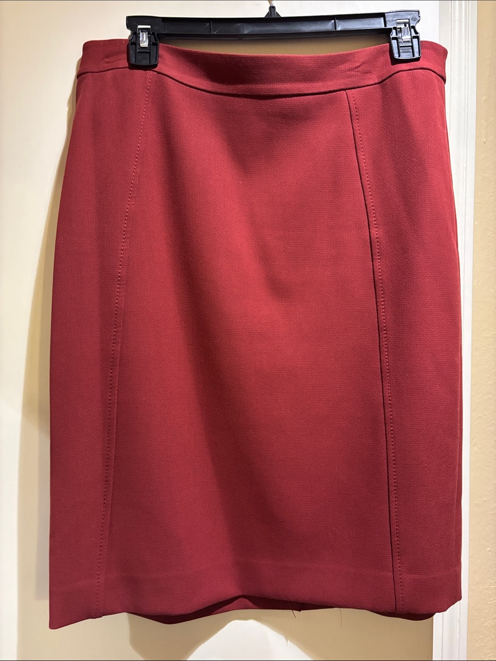 Halogen Brick Red Pencil Skirt